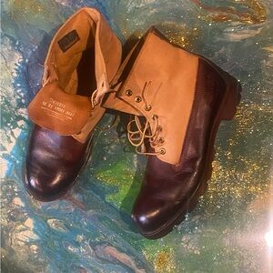 Timberland Brown and Tan Leather Boots Classic Design Size 12